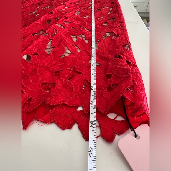 NWT | Micas | Bow Embroidery Cut Out Zipper Slit Slip Maxi Dress | Sz M - Picture 10 of 10